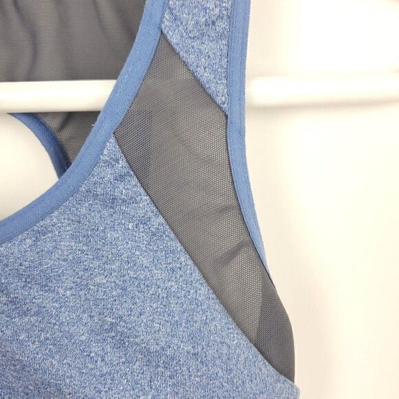 Champion Blue Strappy Back Inset Mesh Sports Bra Womens Size Small - Picture 2 of 4